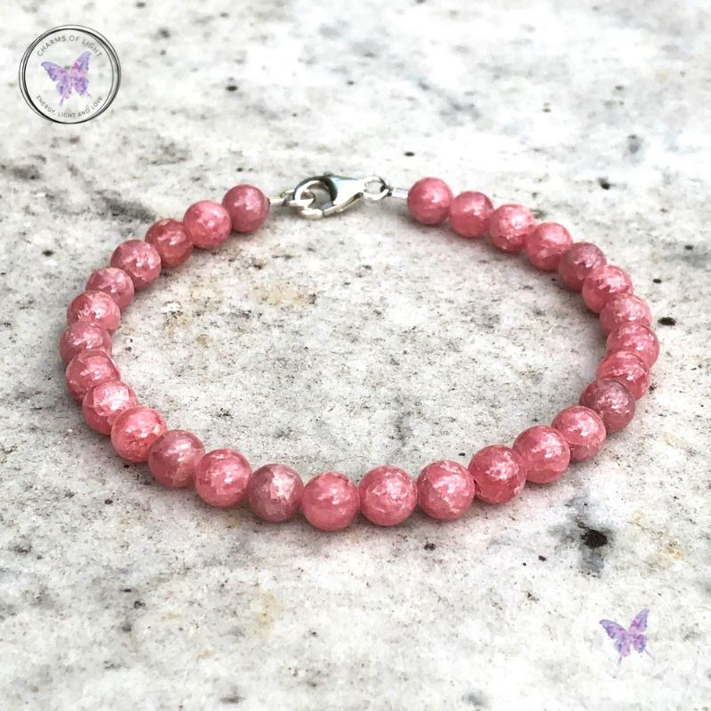 Classical Rhodochrosite Healing Bracelet